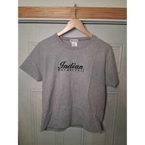 New Indian Motorcycle T Shirt Womens Size XL Short Sleeve CrewNeck Grey